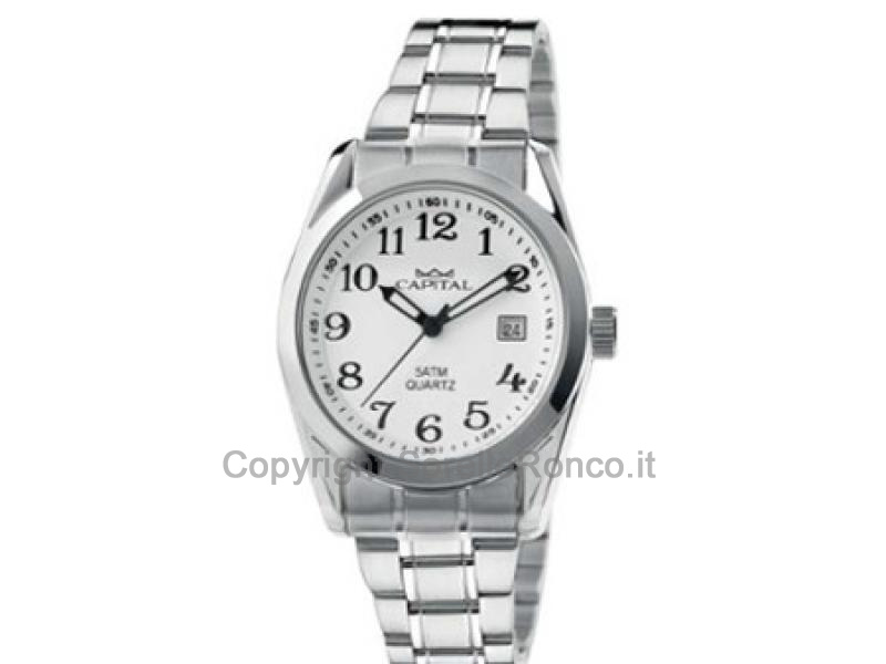 OROLOGIO CAPITAL ACCIAIO BIANCO