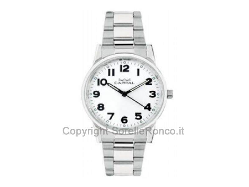 OROLOGIO CAPITAL ACCIAIO BIANCO 38MM