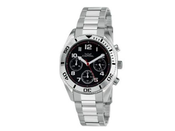 AX335-02 - Capital Cronografo Nero Acciaio 36mm