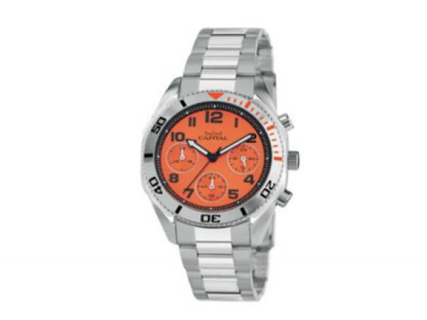 AX335-04 - Capital Cronografo Arancio Acciaio 36mm