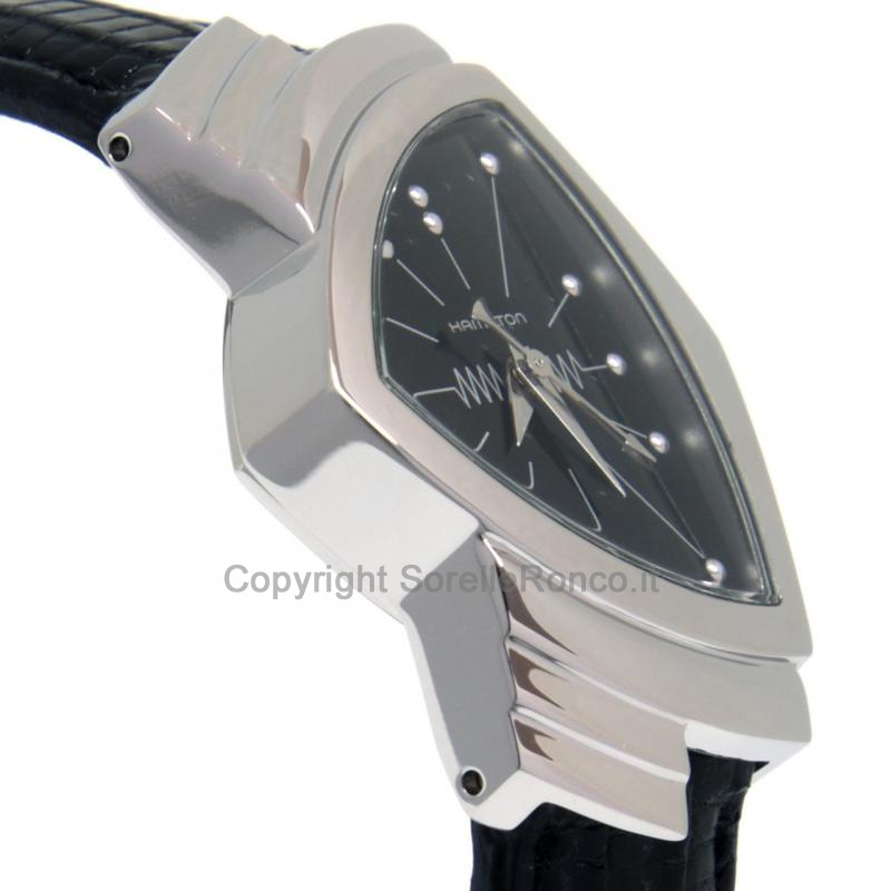 HAMILTON VENTURA NERO QUARZO SMALL 36,5MM ACCIAIO