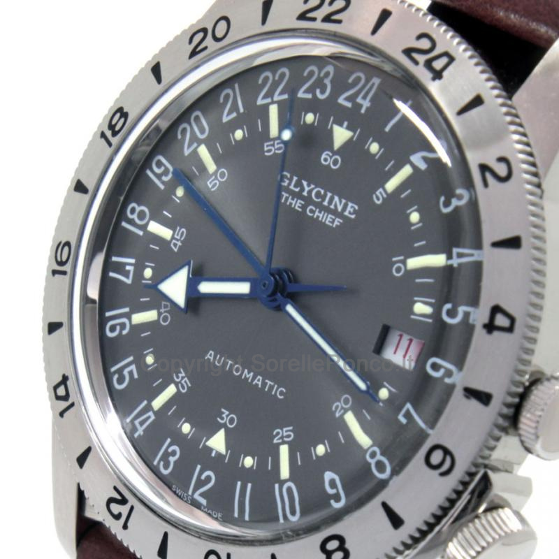 GLYCINE AIRMAN VINTAGE 40MM THE CHIEF GRIGIO