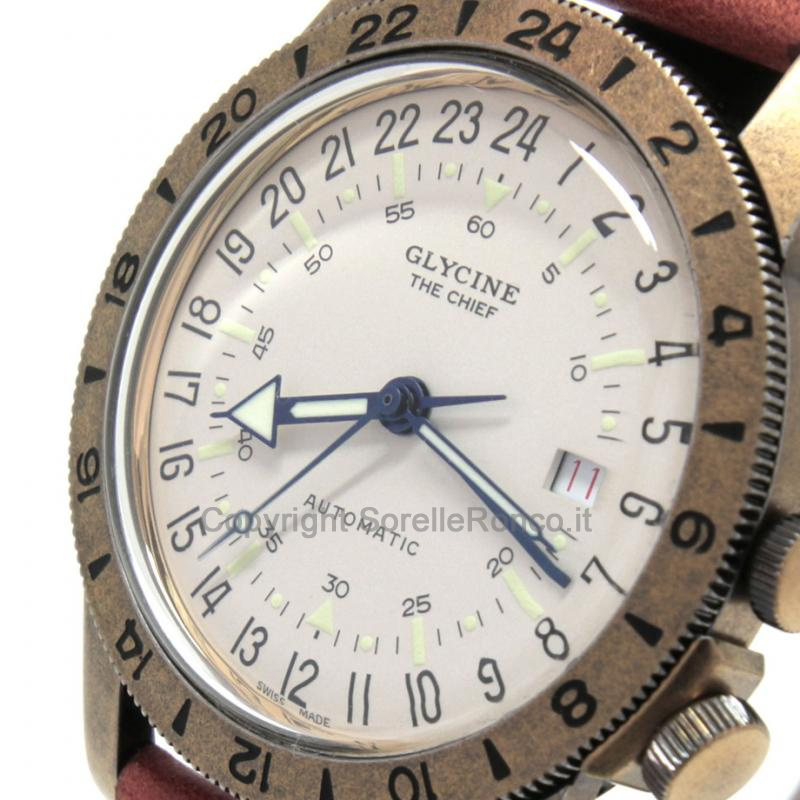 GLYCINE AIRMAN THE CHIEF BRONZO 40MM BIANCO