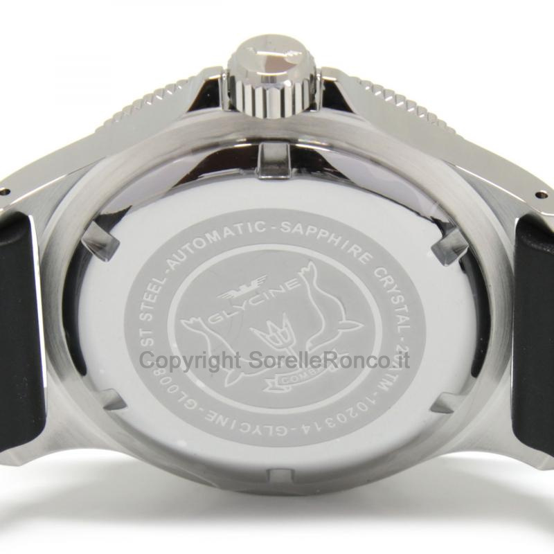 GLYCINE COMBAT SUB STEALTH GOMMA NERA 42MM