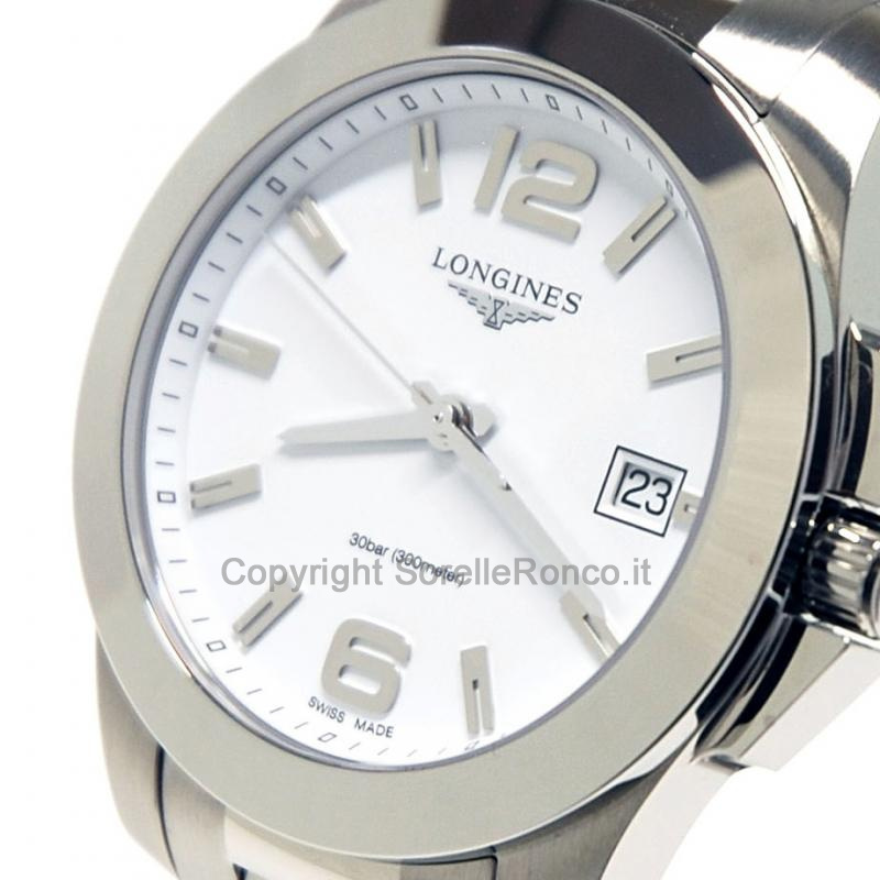 LONGINES CONQUEST LADY BIANCO 34MM QUARZO