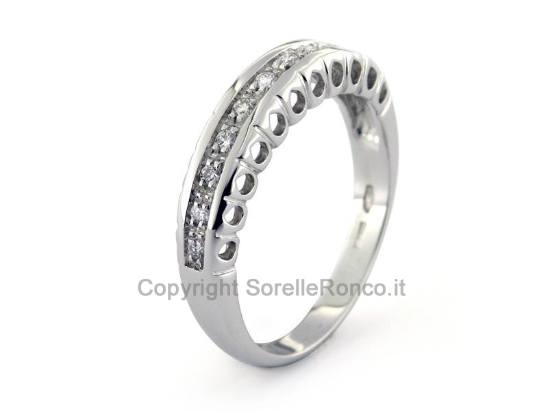 ANELLO VERETTA DIAMANTI IN ORO BIANCO