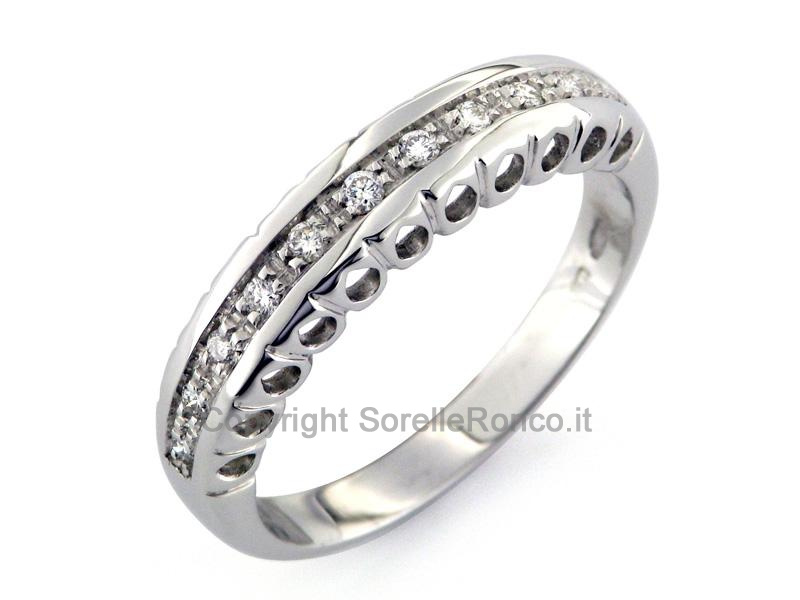 ANELLO VERETTA DIAMANTI IN ORO BIANCO