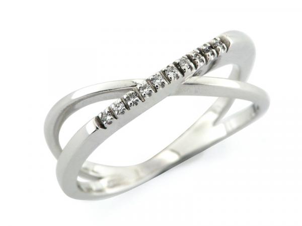 CF00710 - Anello Intrecciato Oro e Diamanti