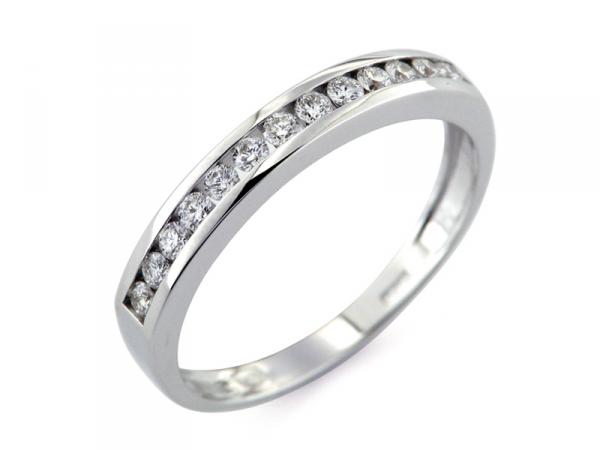CF00713 - Anello Veretta Oro e Diamanti ct. 0.26