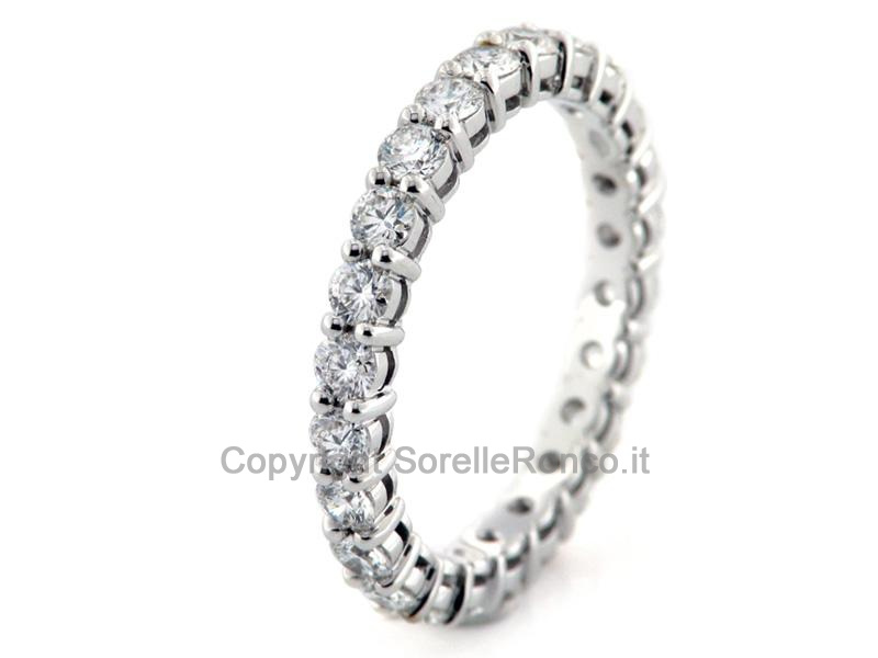 ANELLO ETERNITY ORO E DIAMANTI 1.52 CT