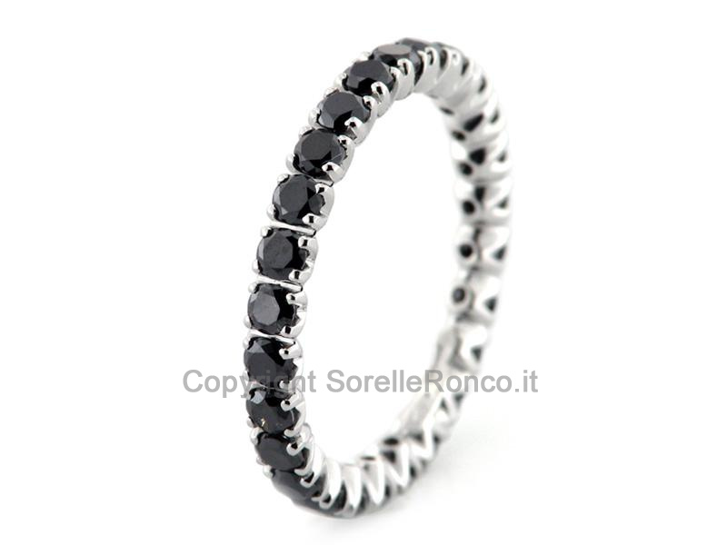 ANELLO ETERNITY DIAMANTI NERI 1.55 CT