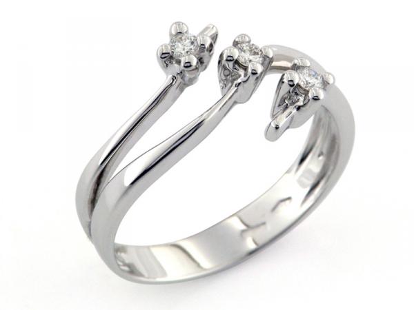 CF00628 - Anello Trilogy Oro e Diamanti ct. 0.11