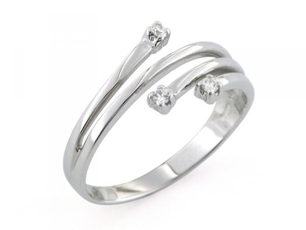 CF00630 - Anello Trilogy con Diamanti ct. 0.05