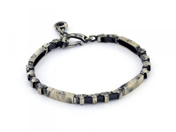 BA119E - Bracciale Motociclista Zulian in Argento