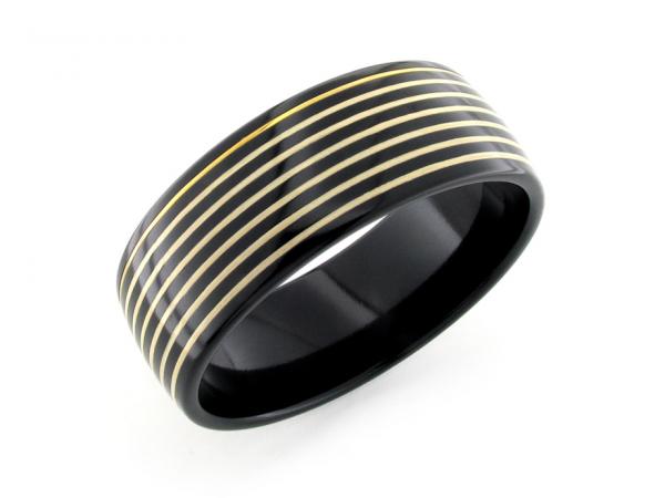 BP-BS-25KSM - Bracciale Schiava Oro Smalto e Corindone