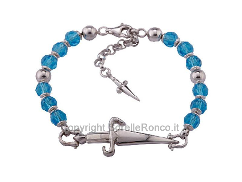 BRACCIALE CESARE PACIOTTI SWAROWSKI BLU PUGNALE