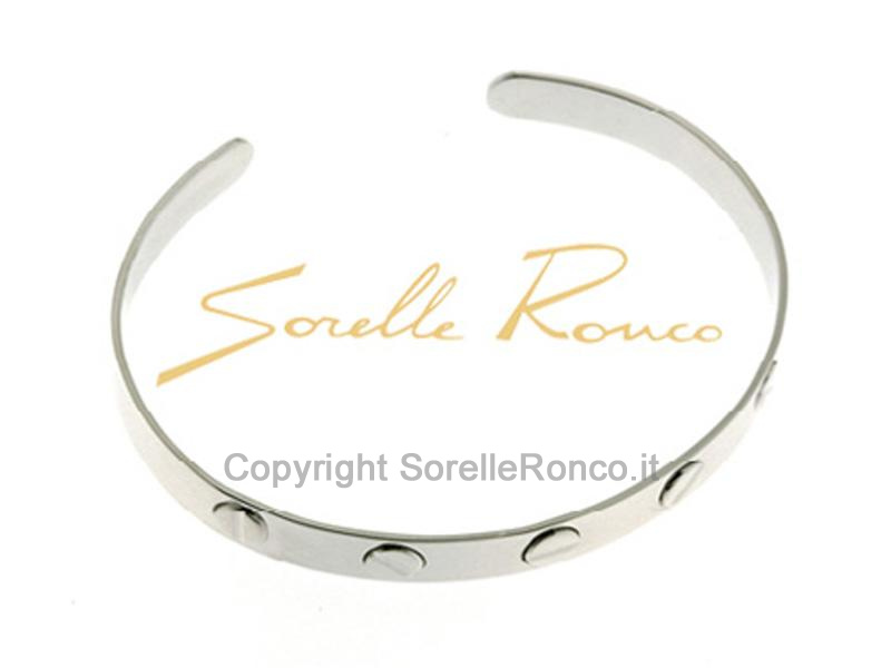 BRACCIALE CESARE PACIOTTI ARGENTO RIGIDO CON VITI