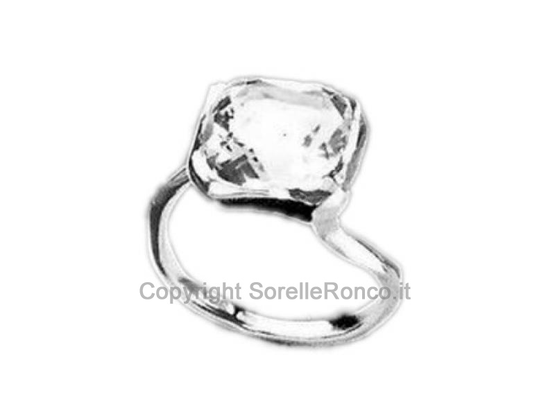 ANELLO BREIL SCHEGGE ARGENTO QUARZO 12
