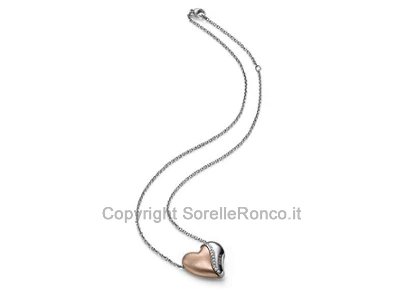 COLLANA BREIL HEARTBREAKER ARGENTO E ROSA