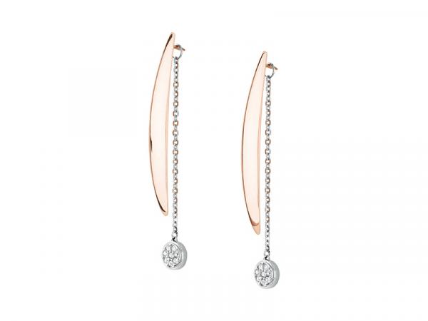 TJ1840 - Orecchini Breil Airy Oro Rosa e Cristalli