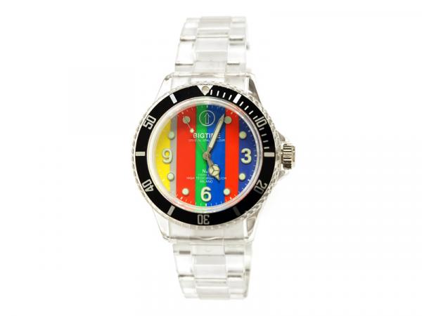 BT0002 - Big Time 40mm Multicolor Cinturino Trasparente