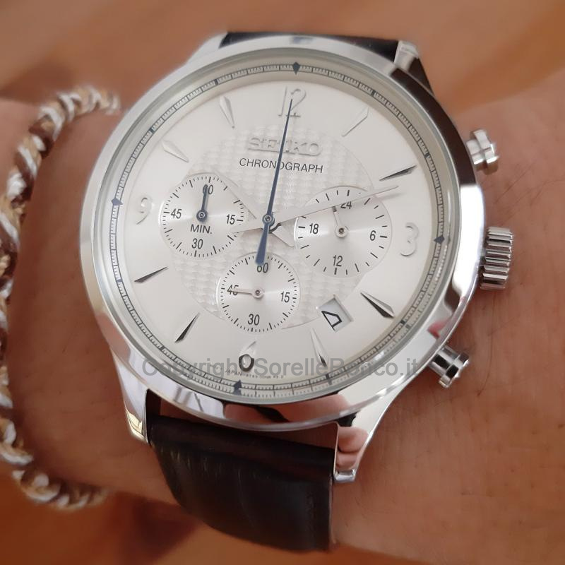 SEIKO CLASSIC CHRONO CHAMPAGNE 40MM PELLE