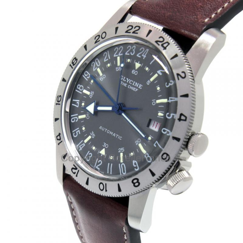 GLYCINE AIRMAN VINTAGE 40MM THE CHIEF GRIGIO