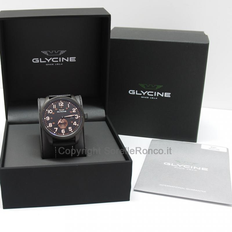 GLYCINE KMU 48MM PVD NERO AUTOMATICO