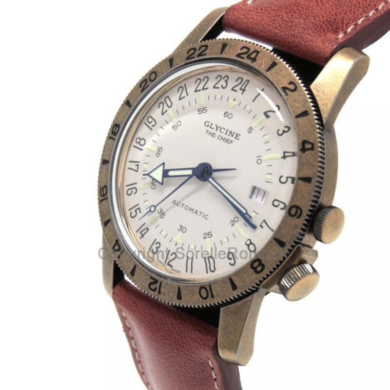 GLYCINE AIRMAN THE CHIEF BRONZO 40MM BIANCO