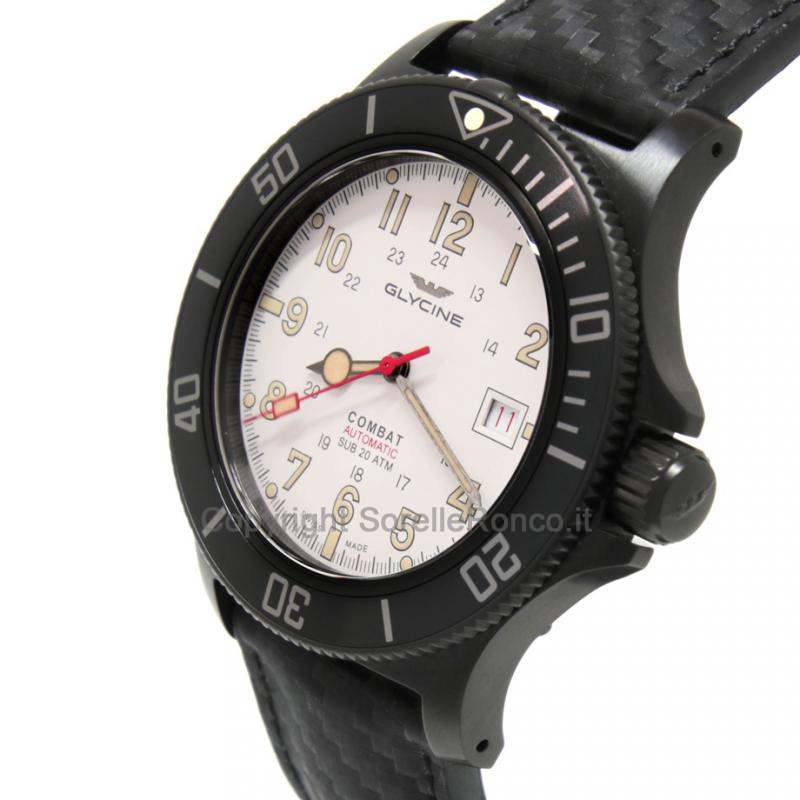 GLYCINE COMBAT SUB ACCIAIO NERO 42MM