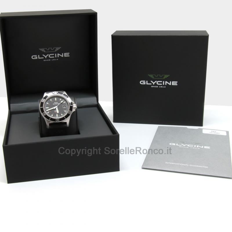 GLYCINE COMBAT SUB STEALTH GOMMA NERA 42MM