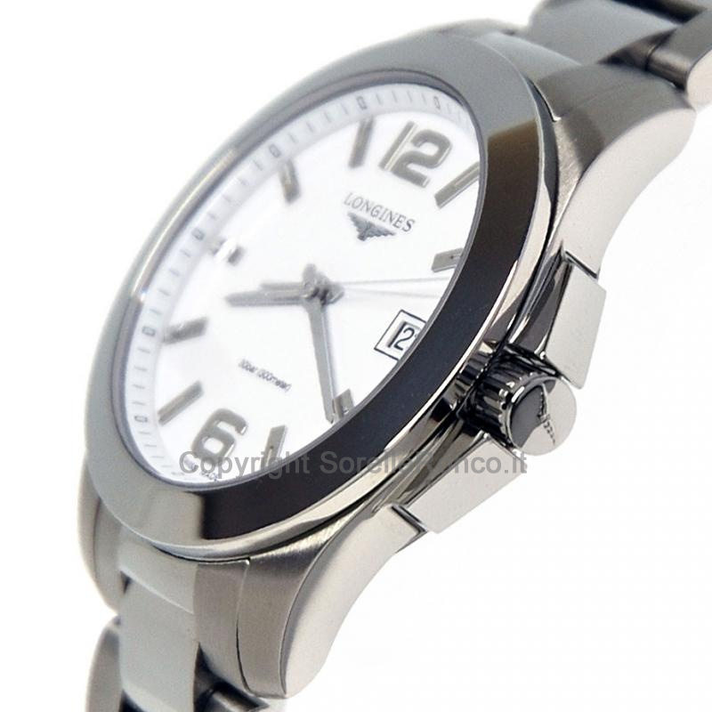 LONGINES CONQUEST LADY BIANCO 34MM QUARZO