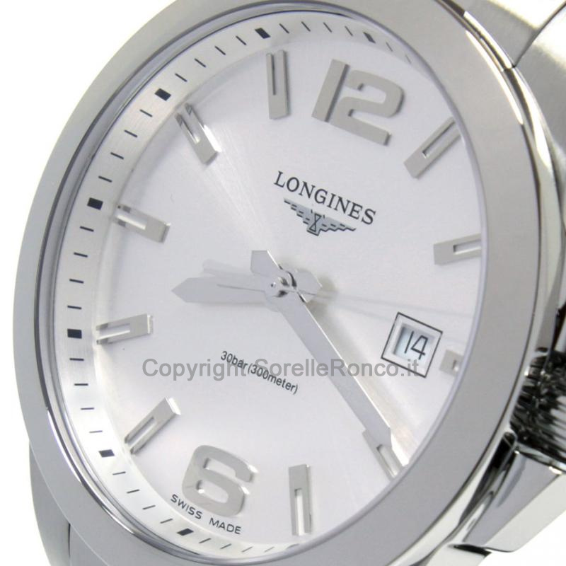 LONGINES CONQUEST ACCIAIO SILVER 41MM