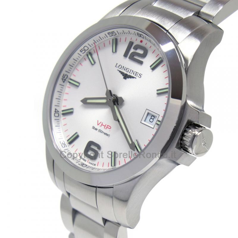 LONGINES CONQUEST VHP QUARZO ARGENTATO 41MM