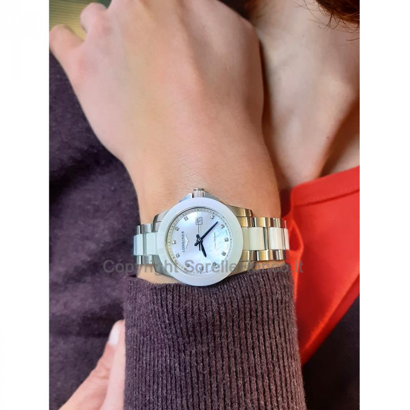 LONGINES CONQUEST LADY MADREPERLA DIAMANTI 29,5MM