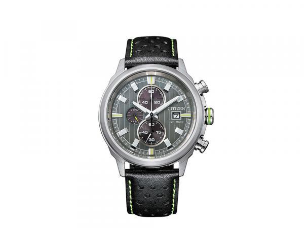 CA0739-13H - Citizen Crono Of Collection Grigio 43mm Pelle Nera