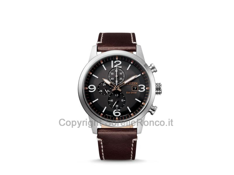 CITIZEN CHRONO OF COLLECTION GRIGIO 43MM PELLE