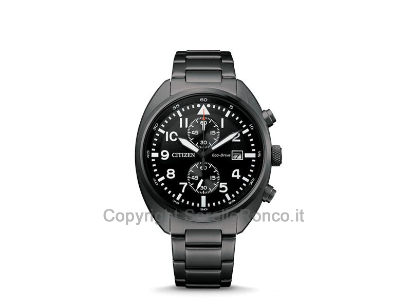 CITIZEN CHRONO OF COLLECTION NERO 41MM ACCIAIO IP