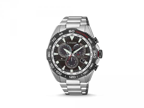 CB5036-87X - Orologio Citizen Radio Crono Nero Acciaio 44mm