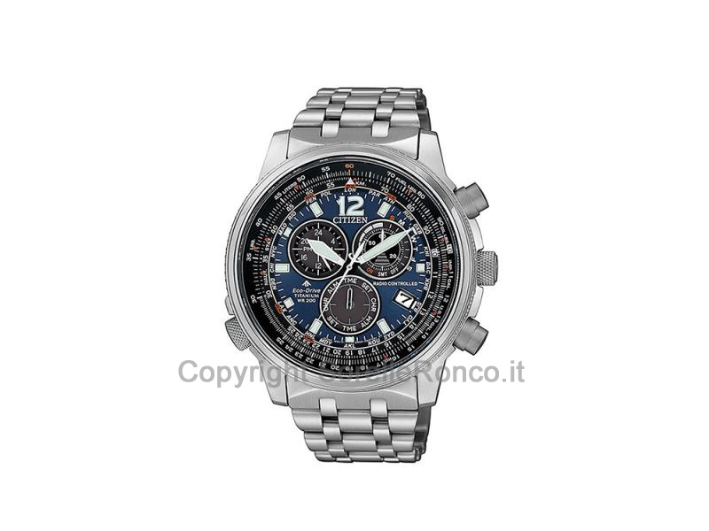 CITIZEN RADIO CRONO TITANIO BLU 45MM