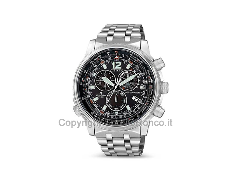 CITIZEN RADIO NERO ACCIAIO 45MM