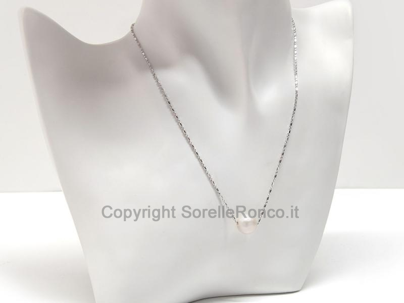 COLLANA ORO E PERLA Ø 11 MM