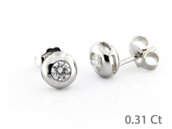 CF00018 - Orecchini Puntoluce Oro Diamanti ct.0.31