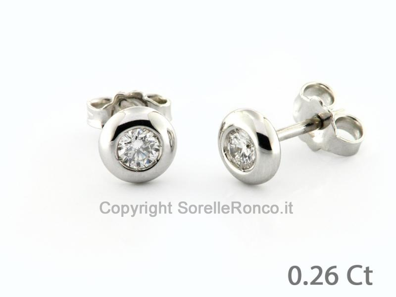 ORECCHINI PUNTOLUCE DIAMANTI 0.26 CT
