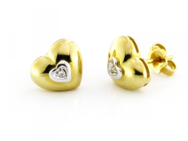 CF00024 - Orecchini Cuore in Oro Giallo
