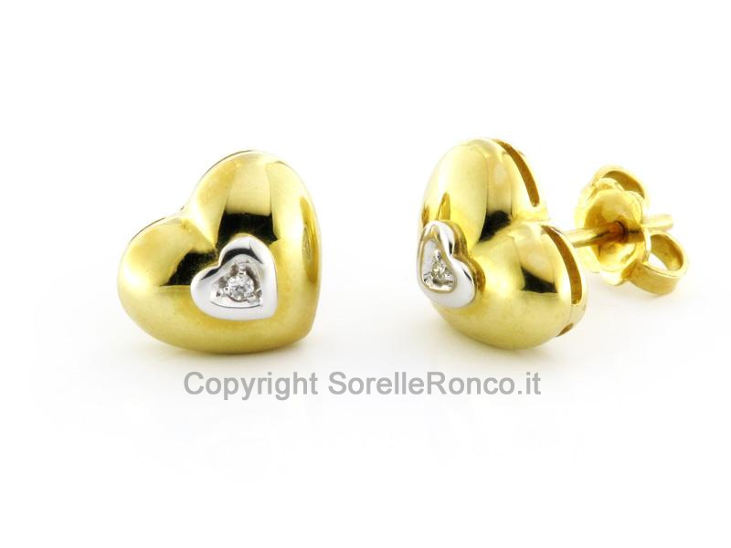 ORECCHINI CUORE IN ORO GIALLO