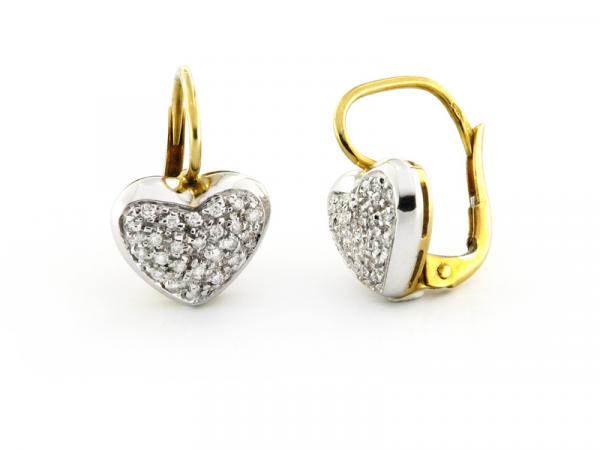 CF00025 - Orecchini Monachella Cuore con Diamanti