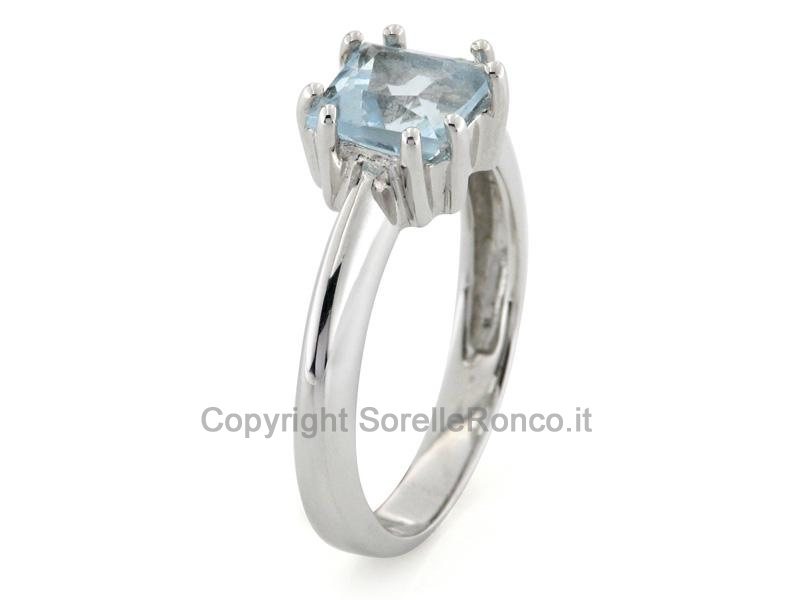 ANELLO ACQUAMARINA CT 1.10