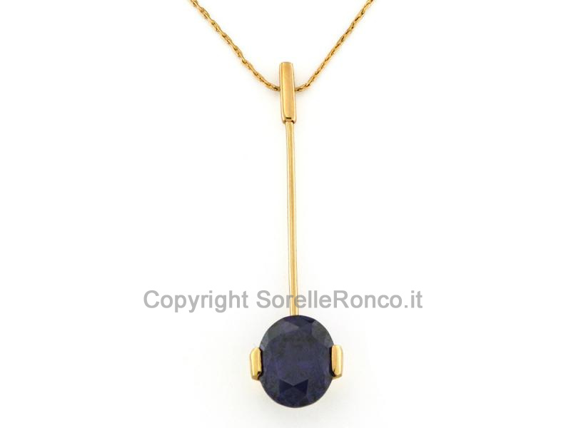 GIROCOLLO ORO GIALLO 18 KT CON AMETISTA
