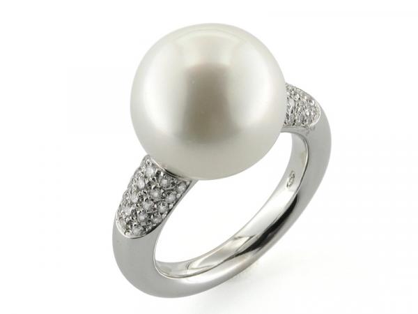 CF00059 - Anello in Oro Bianco con Perla